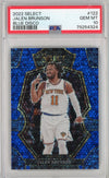 Graded 2022 Panini Select Jalen Brunson #122 Blue Disco Basketball Card PSA 10 Gem Mint