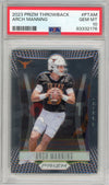 Graded 2023 Prizm Throwback Arch Manning #PTAM Rookie RC Football Card PSA 10 Gem Mint