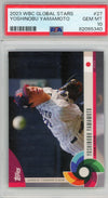 Graded 2023 Topps WBC Global Stars Yoshinobu Yamamoto #27 Rookie RC Baseball Card PSA 10 Gem Mint