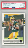 Graded 2020 Panini Donruss Jordan Love #304 Rookie RC Football Card PSA 10 Gem Mint