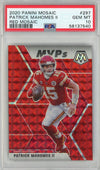 Graded 2020 Panini Mosaic Patrick Mahomes II #297 Red Mosaic Football Card PSA 10 Gem Mint