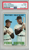 Graded 1967 Topps Fence Busters Willie Mays Willie McCovey #423 Baseball Card PSA 6 EX-MT