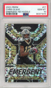 Graded 2022 Panini Prizm Chris Olave #E7 Emergent No Huddle Rookie RC Football Card PSA 10 Gem Mint