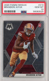 Graded 2020 Panini Mosaic Brandon Aiyuk #210 Rookie RC Football Card PSA 10 Gem Mint