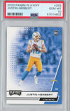 Graded 2020 Panini Playoff Justin Herbert #203 Rookie RC Football Card PSA 10 Gem Mint