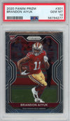 Graded 2020 Panini Prizm Brandon Aiyuk #301 Rookie RC Football Card PSA 10 Gem Mint