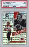 Graded 2020 Panini Mosaic Joe Burrow #I1 Introductions Mosaic Rookie RC Football Card PSA 9 Mint