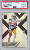 Graded 2018 Panini Elite DP College Draft Picks Josh Allen #103 White Jersey Rookie RC Football Card PSA 10 Gem Mint