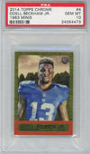 Graded 2014 Topps Chrome Odell Beckham Jr. #4 1963 Minis Rookie RC Football Card PSA 10 Gem Mint