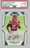 Graded 2017 Panini Prizm Kareem Hunt #KH Prizm Auto Autographs Rookie RC Football Card PSA 10 Gem Mint