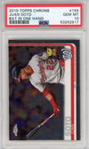 Graded 2019 Topps Chrome Juan Soto #155 Bat In One Hand Rookie Cup RC Baseball Card PSA 10 Gem Mint