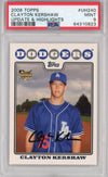 Graded 2008 Topps Update & Highlights Clayton Kershaw #UH240 Rookie RC Baseball Card PSA 9 Mint