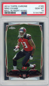 Graded 2014 Topps Chrome Mike Evans #185 Ball in Right Hand Rookie RC Football Card PSA 10 Gem Mint