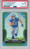 Graded 2019 Panini Prizm TJ T.J. Hockenson #364 Green Rookie RC Football Card PSA 10 Gem Mint