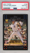 Graded 2007 Topps Justin Verlander #160 Rookie Cup RC Baseball Card PSA 10 Gem Mint