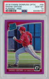 Graded 2018 Panini Donruss Optic Shohei Ohtani #56 Running Pink Refractor Rookie RC Baseball Card PSA 10 Gem Mint