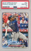 Graded 2018 Topps Holiday Ronald Acuna Jr. #50 Rookie RC Baseball Card PSA 10 Gem Mint