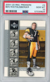 Graded 2004 Upper Deck UD Premiere Ben Roethlisberger #2 Rookie RC Football Card PSA 10 Gem Mint