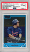 Graded 2007 Bowman Chrome Draft Picks & Prospects Freddie Freeman #BDPP12 Rookie RC Baseball Card PSA 10 Gem Mint