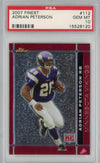 Graded 2007 Topps Finest Adrian Peterson #112 Rookie RC Football Card PSA 10 Gem Mint