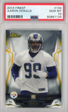 Graded 2014 Topps Finest Aaron Donald #134 Rookie RC Football Card PSA 10 Gem Mint