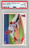 Graded 2013 Topps Opening Day Mike Trout #27 Rookie Cup RC Baseball Card PSA 10 Gem Mint