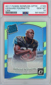Graded 2017 Panini Donruss Optic Leonard Fournette #169 Lime Rookie RC Football Card PSA 10 Gem Mint
