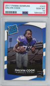 Graded 2017 Panini Donruss Dalvin Cook #343 Rookie RC Football Card PSA 10 Gem Mint