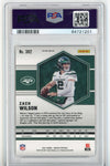 Graded 2021 Panini Mosaic Zach Wilson #302 Reactive Orange Rookie RC Football Card PSA 10 Gem Mint