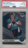 Graded 2021 Panini Mosaic Trevor Lawrence #301 Rookie RC Football Card PSA 10 Gem Mint