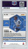 Graded 2021 Panini Mosaic Asante Samuel Jr. #348 Reactive Yellow Rookie RC Football Card PSA 10 Gem Mint