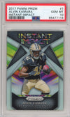 Graded 2017 Panini Prizm Alvin Kamara #7 Instant Impact Rookie RC Football Card PSA 10 Gem Mint