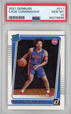 Graded 2021-22 Panini Donruss Cade Cunningham #211 Rookie RC Basketball Card PSA 10 Gem Mint
