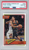 Graded 2018-19 Panini Chronicles Trae Young #665 Rookie RC Basketball Card PSA 10 Gem Mint