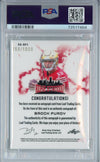Graded 2023 Leaf Web Exclusives Standouts Brock Purdy #BP1 Autographed #/1000 Rookie RC Football Card PSA/DNA 7 Near Mint Auto Grade 10