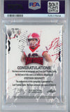 Graded 2023 Leaf College Playoff Standouts Stetson Bennett #SB1 Autographed  #/274 Rookie RC Football Card PSA/DNA 8 Auto Grade 10