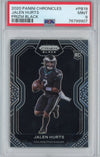Graded 2020 Panini Chronicles Jalen Hurts #PB19 Prizm Black Rookie RC Football Card PSA 9 Mint