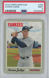 Graded 2019 Topps Heritage Aaron Judge #499 High # SP Baseball Card PSA 9 Mint