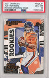 Graded 2021 Panini Donruss Justin Fields #RGKJFI Gridiron Kings Rookie RC Football Card PSA 10 Gem Mint