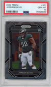 Graded 2022 Panini Prizm Jordan Davis #371 Rookie RC Football Card PSA 10