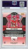 Graded 2022 Panini Mosaic Skyy Moore #319 Green Rookie RC Football Card PSA 10 Gem Mint