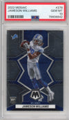 Graded 2022 Panini Mosaic Jameson Williams #278 Rookie RC Football Card PSA 10