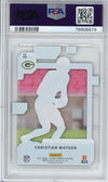 Graded 2022 Panini Clearly Donruss Christian Watson #69 Rookie RC Football Card PSA 10 Gem Mint