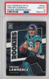 Graded 2021 Panini Donruss Optic Trevor Lawrence #RGK1 Gridiron Kings Rookie RC Football Card PSA 10 Gem Mint