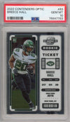 Graded 2022 Panini Contenders Optic Breece Hall #63 Rookie RC Football Card PSA 10 Gem Mint