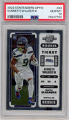 Graded 2022 Panini Contenders Optic Kenneth Walker III #83 Rookie RC Football Card PSA 10 Gem Mint