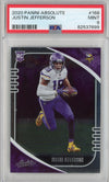 Graded 2020 Panini Absolute Justin Jefferson #168 Rookie RC Football Card PSA 9 Mint