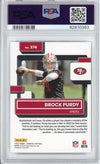 Graded 2022 Panini Donruss Brock Purdy #374 Rookie RC Football Card PSA 8 Mint