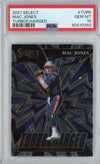 Graded 2021 Panini Select Mac Jones #TUR5 Turbocharged Rookie RC Football Card PSA 10 Gem Mint