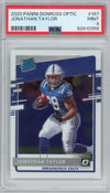 Graded 2020 Panini Donruss Optic Jonathan Taylor #167 Rookie RC Football Card PSA 9 Mint
